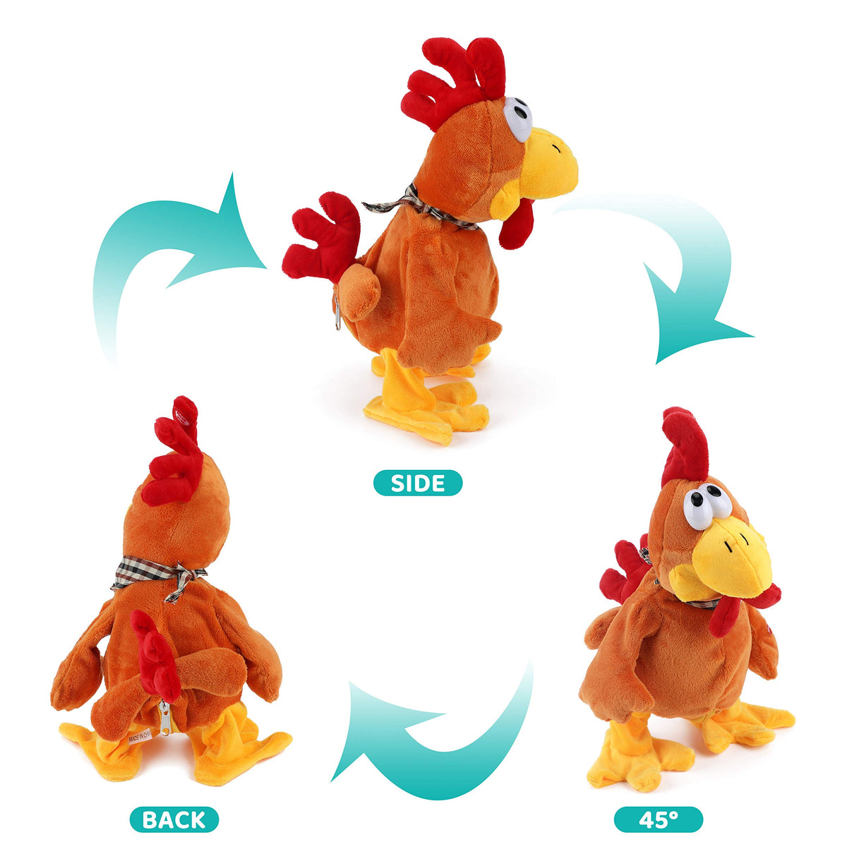 Cuteoy child friendly electronic chicken for safe interactive play