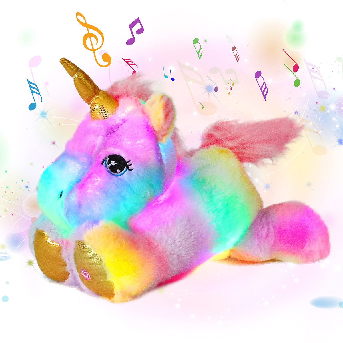 Cuteoy glowing unicorn nightlight with soft colors helps kids feel secure at night.