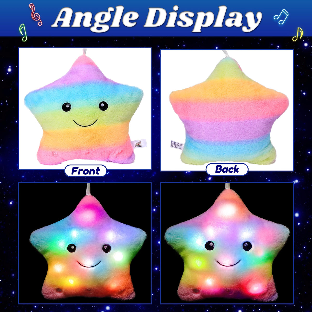 Cuteoy plush star features soft fabric for comforting cuddles