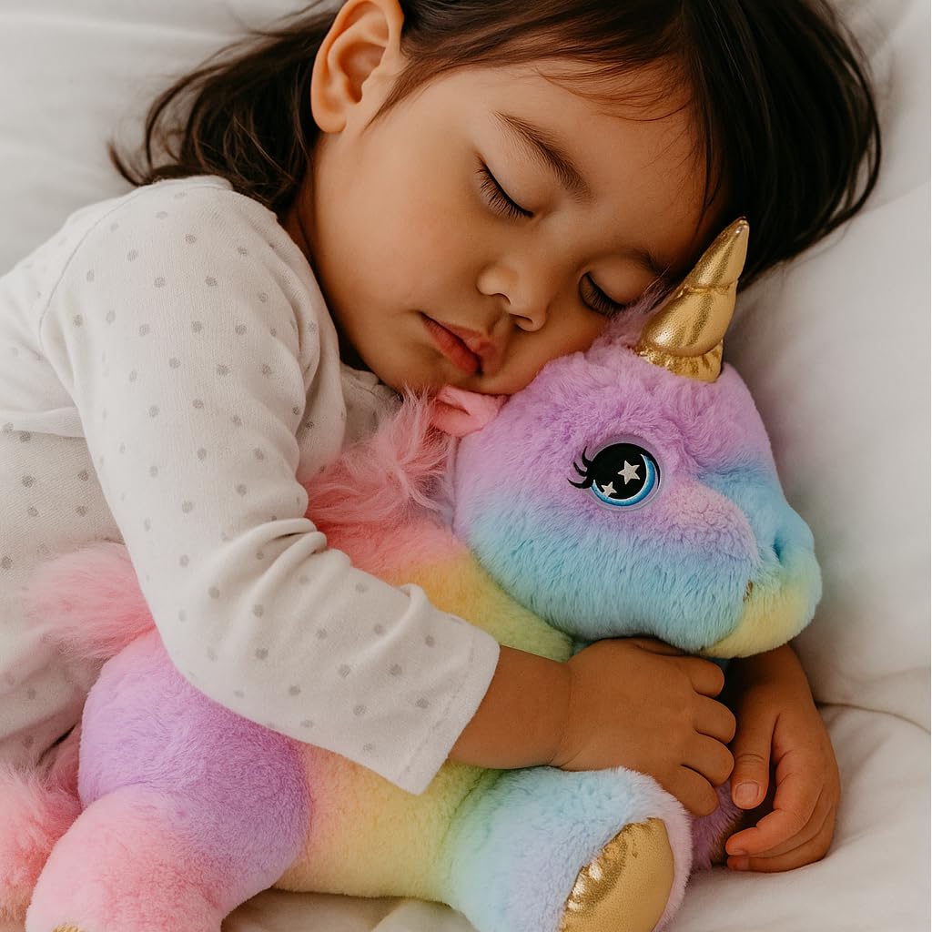 Cuteoy wipe-clean care keeps the unicorn plush looking fresh.