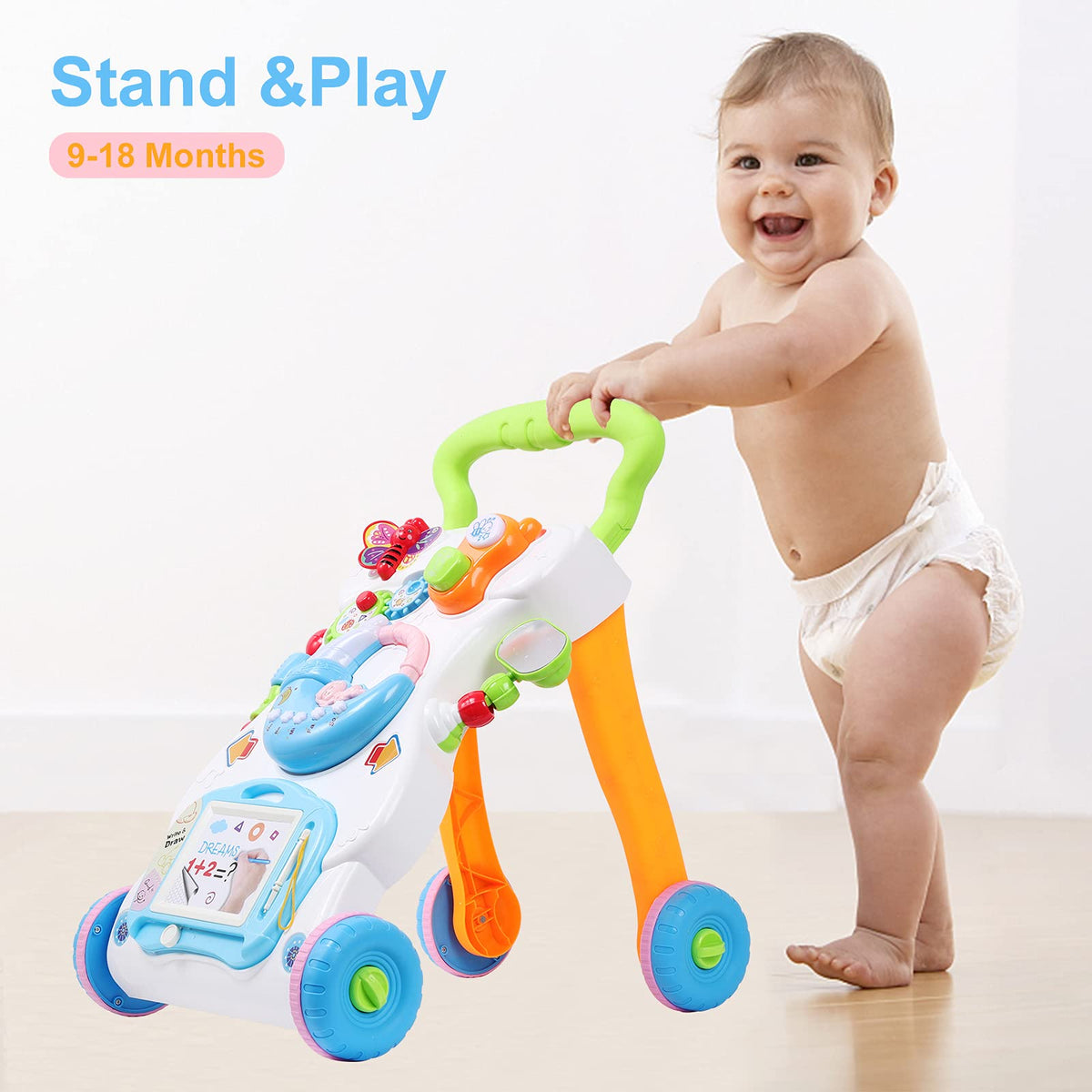Cuterabit walker with light-up piano engages senses during playtime