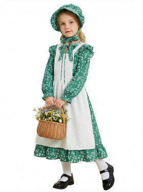 Cuteshower colonial dress in green for a comfortable, era-accurate look