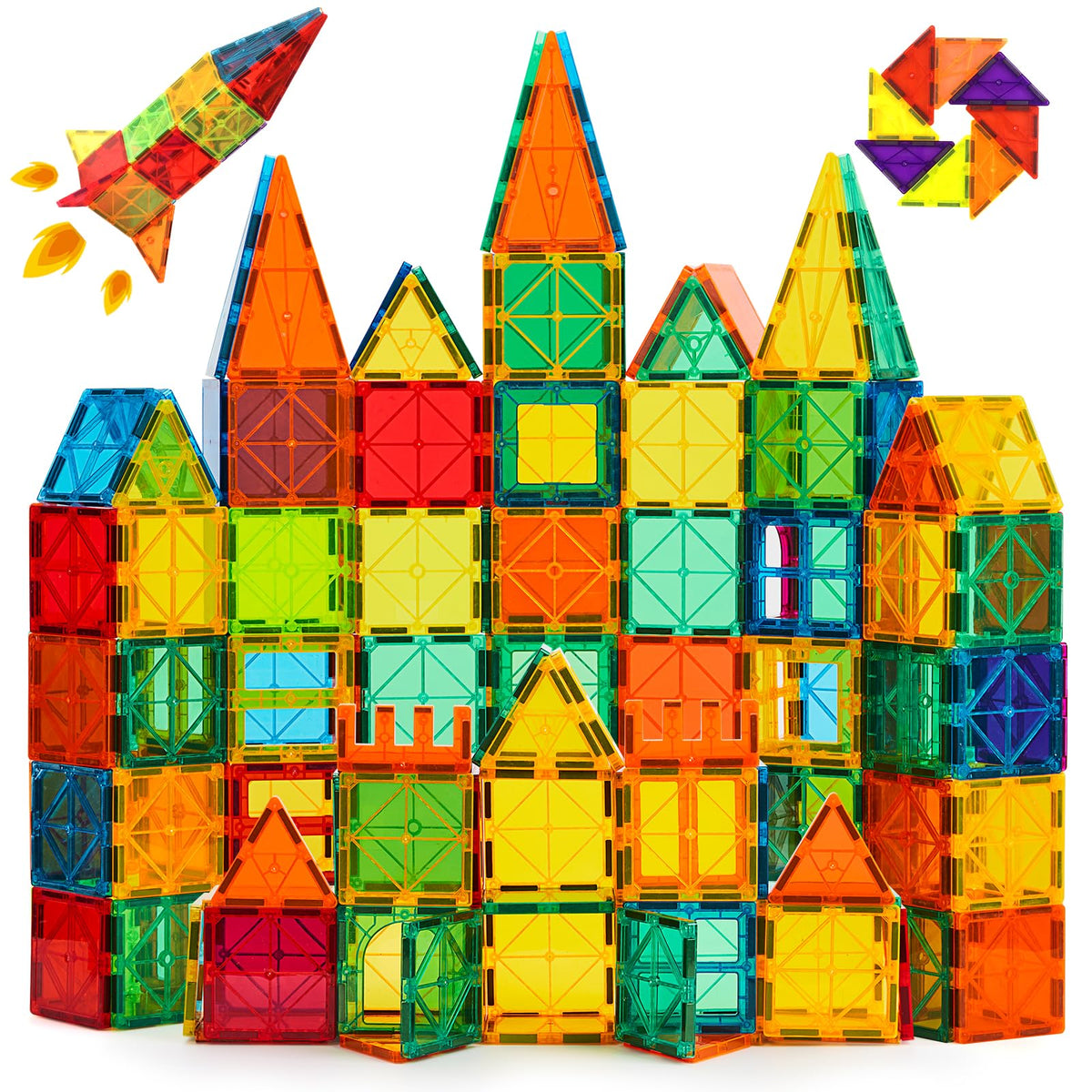 CuteTiger magnetic tiles castle-building sparks imaginative play and cooperative problem solving.