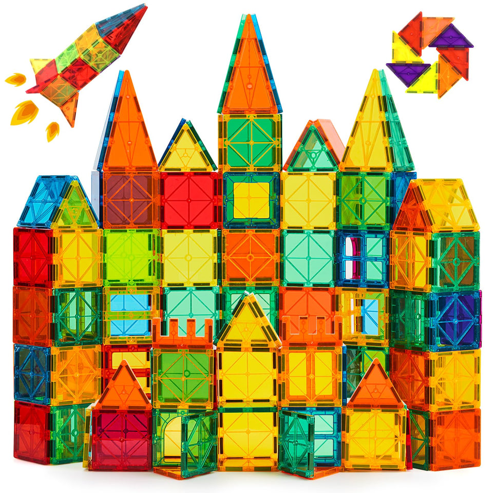 CuteTiger magnetic tiles castle-building sparks imaginative play and cooperative problem solving.