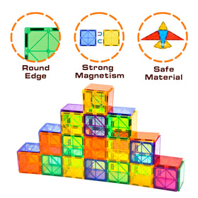 CuteTiger magnetic tiles colorful pieces promote shape recognition and early geometry exploration.