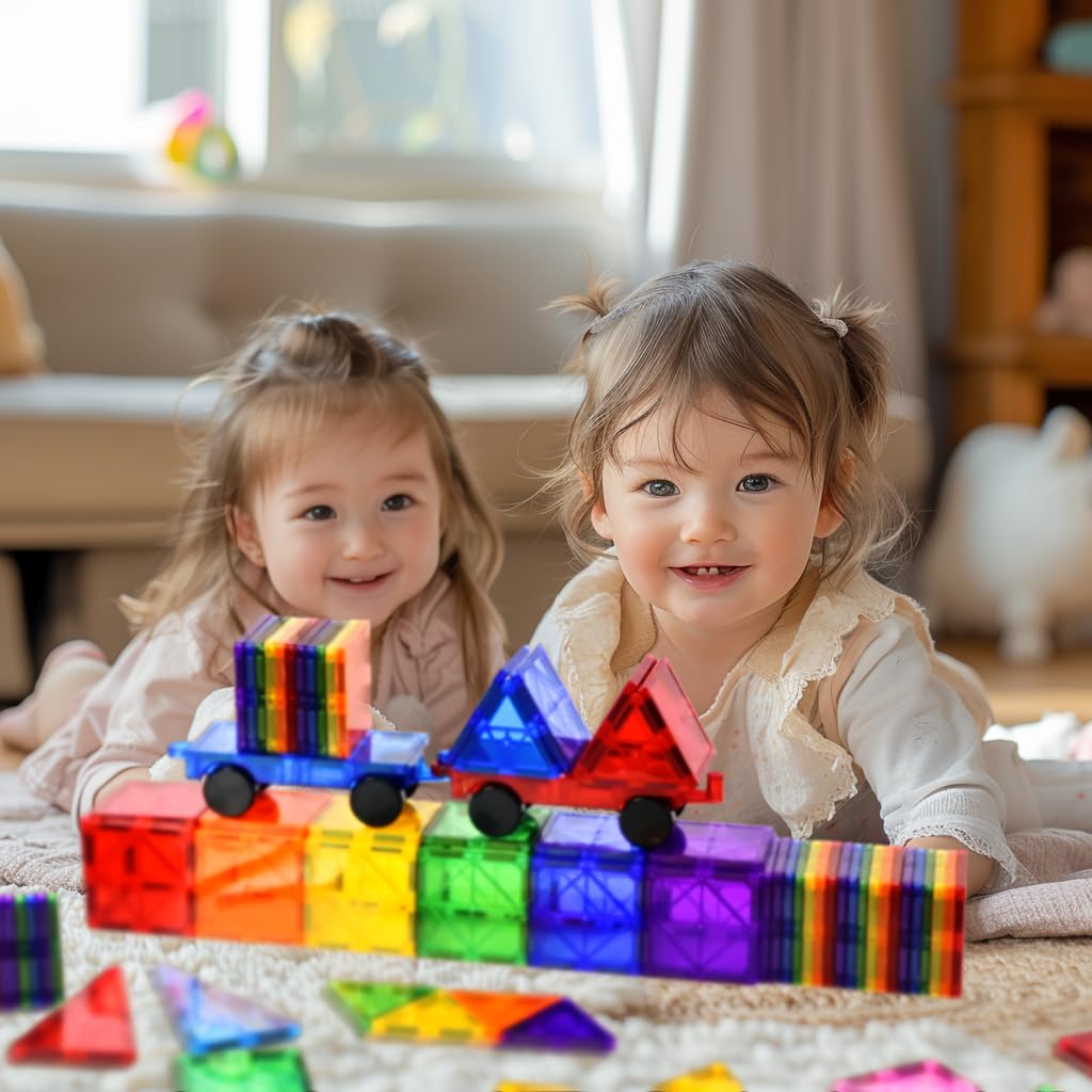 CuteTiger Magnetic Tiles idea book demonstrates easy builds to spark imagination.