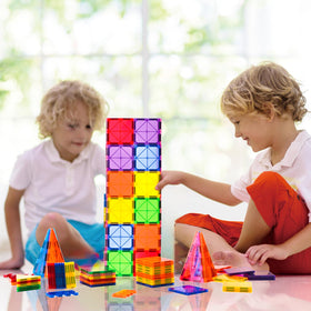 CuteTiger Magnetic Tiles colorful pieces support color learning and patterning.