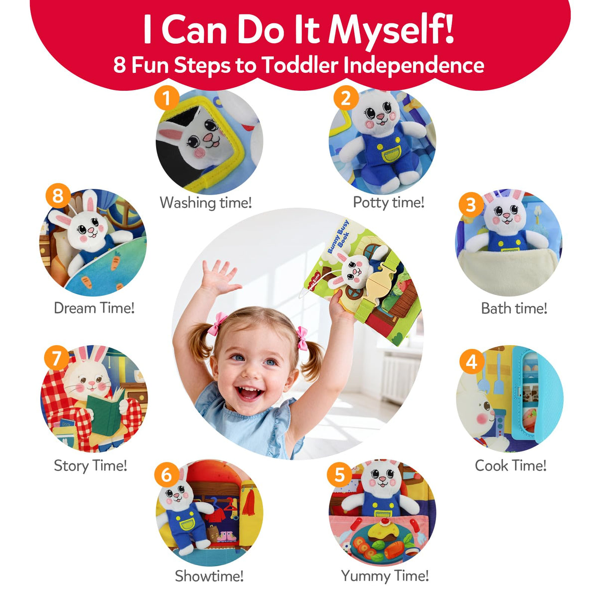 CuteZone Busy Book highlights daily routines for independent pretend play.