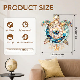 Cutywood turtle clock gift packaging suits DIY enthusiasts.