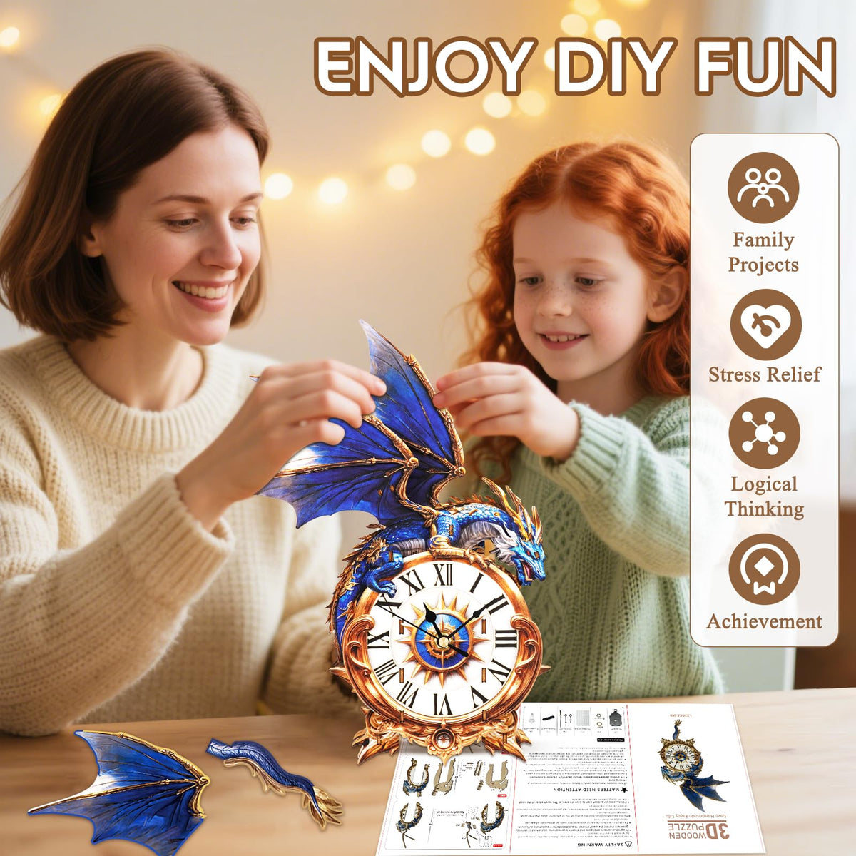 Cutywood wooden-clock-kit-for-adults offers hands-on learning and a decorative centerpiece
