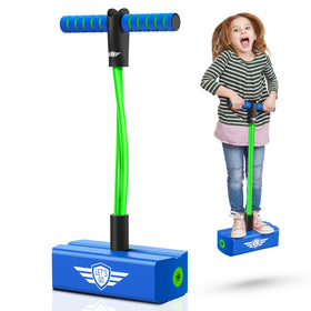 CUUGO LET'S GO CG foam pogo jumper side view highlighting active play and balance