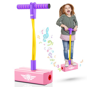 CUUGO LET'S GO! CG foam pogo stick base offers stable, safe outdoor play for kids.
