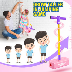 CUUGO LET'S GO! CG foam pogo stick handle provides comfortable grip during play.