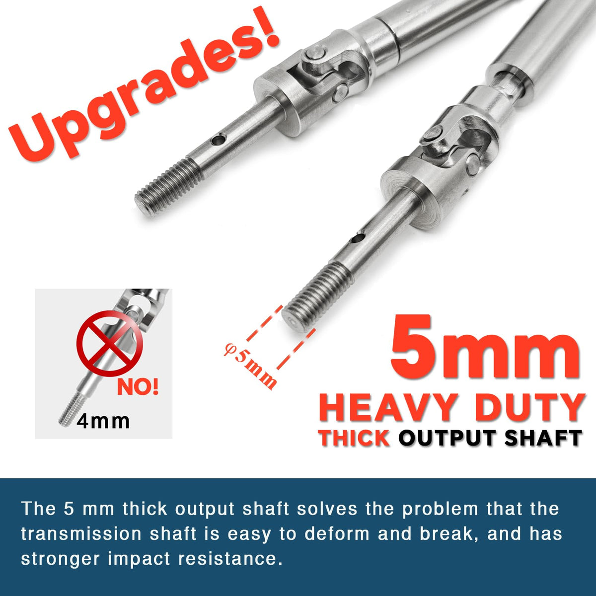 CVD drive shaft upgrade for Traxxas Slash 2WD installs quickly.