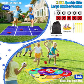 CWLAKON bean bags with X and O lettering enable quick scoring.