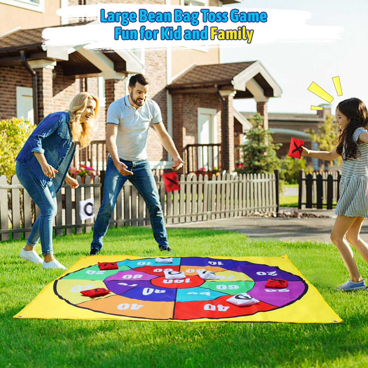 CWLAKON double-sided grid supports tic tac toe and toss play.