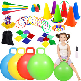 CWLAKON 53PCS carnival games set in full view, ideal for backyard parties and events