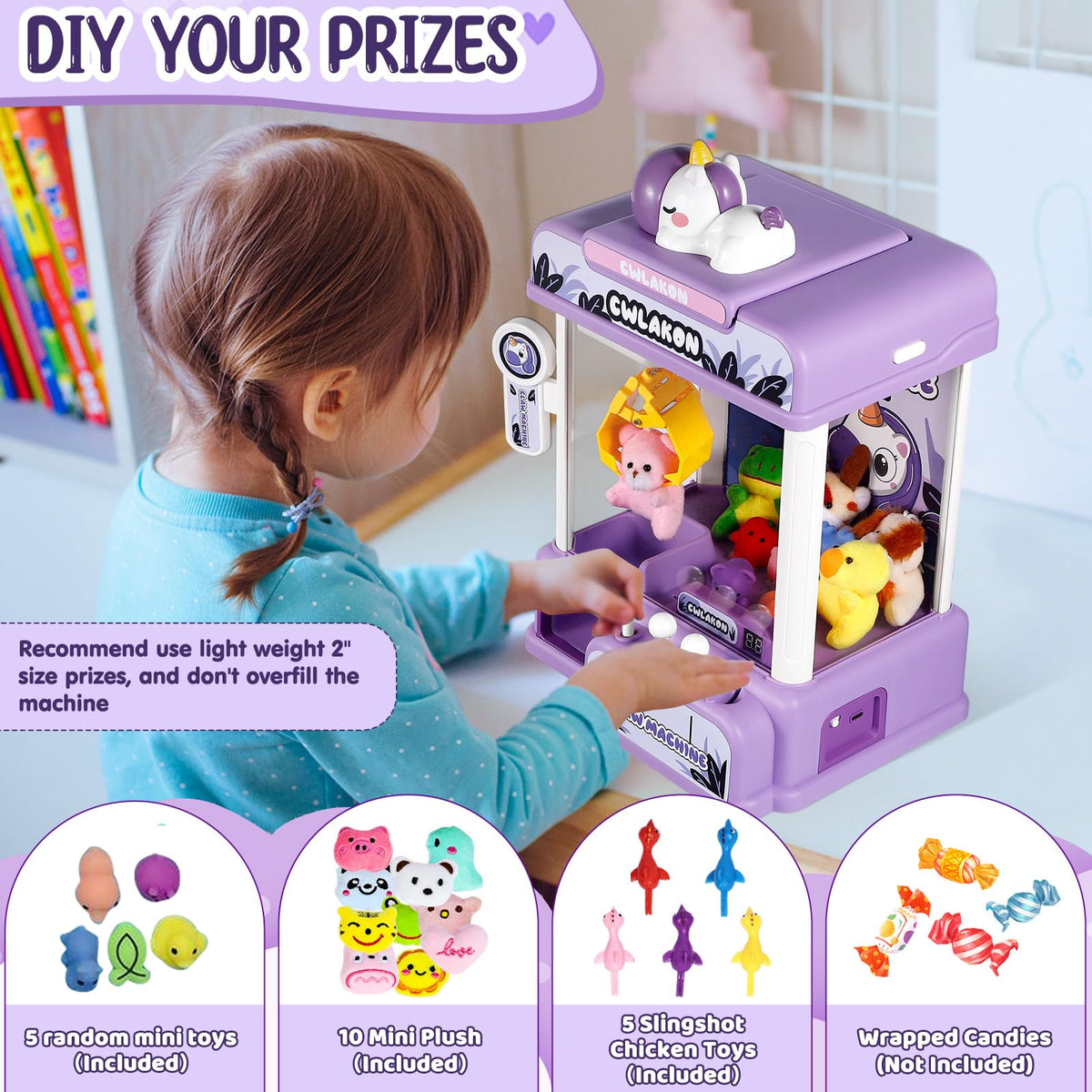 CWLAKON includes 20 mini toys for quick, colorful prizes.