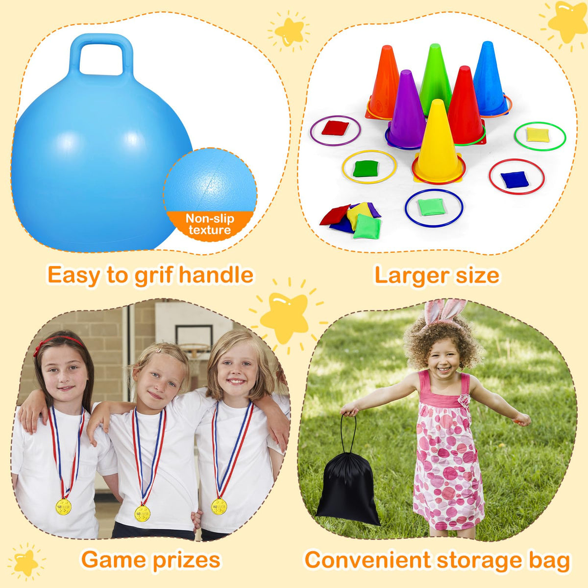 CWLAKON egg and spoon race kit for family-friendly races