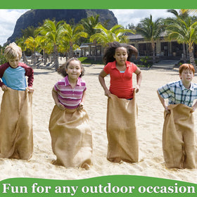CWLAKON heavy-duty burlap bags resist tearing for repeated outdoor use