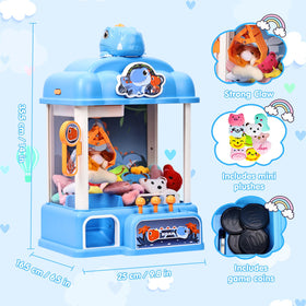 CWLAKON kids playing with machine in a bright blue arcade-style setup.