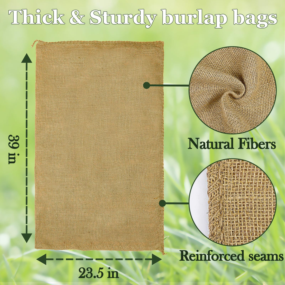 CWLAKON multi-purpose burlap bags for storage or decor
