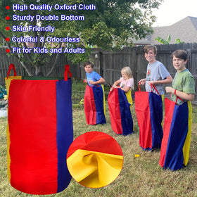 CWLAKON sack race bags feature a reinforced double bottom for extra durability.