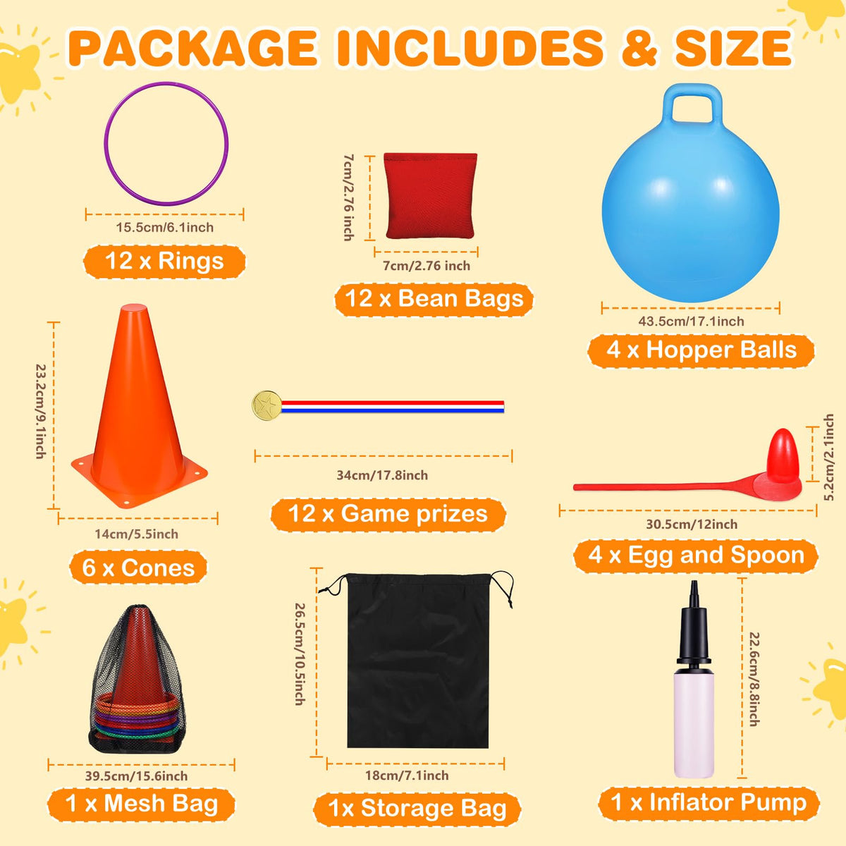 CWLAKON storage mesh bag and contents for easy transport