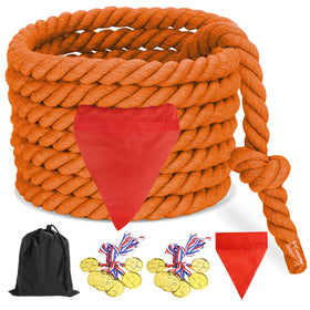 CWLAKON Tug of War Rope 40ft for kids and adults, durable outdoor fun.