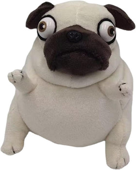 CWZY Pug Plush Toy 16-inch shown standing, inviting a hug and play.