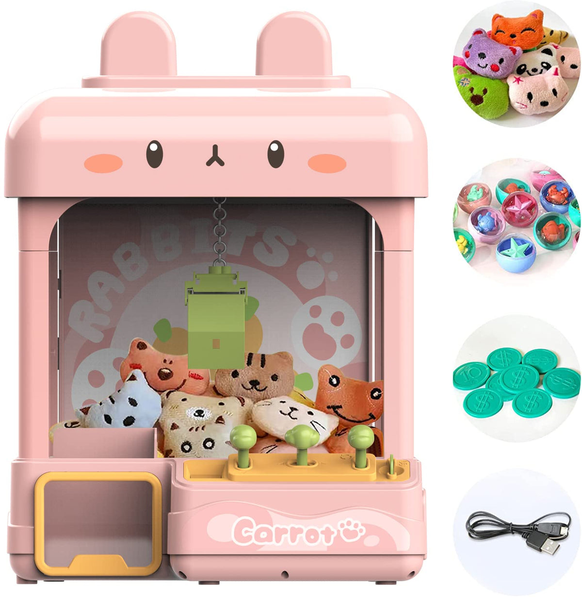 cxjoigxi large claw machine front view with prizes for engaging play