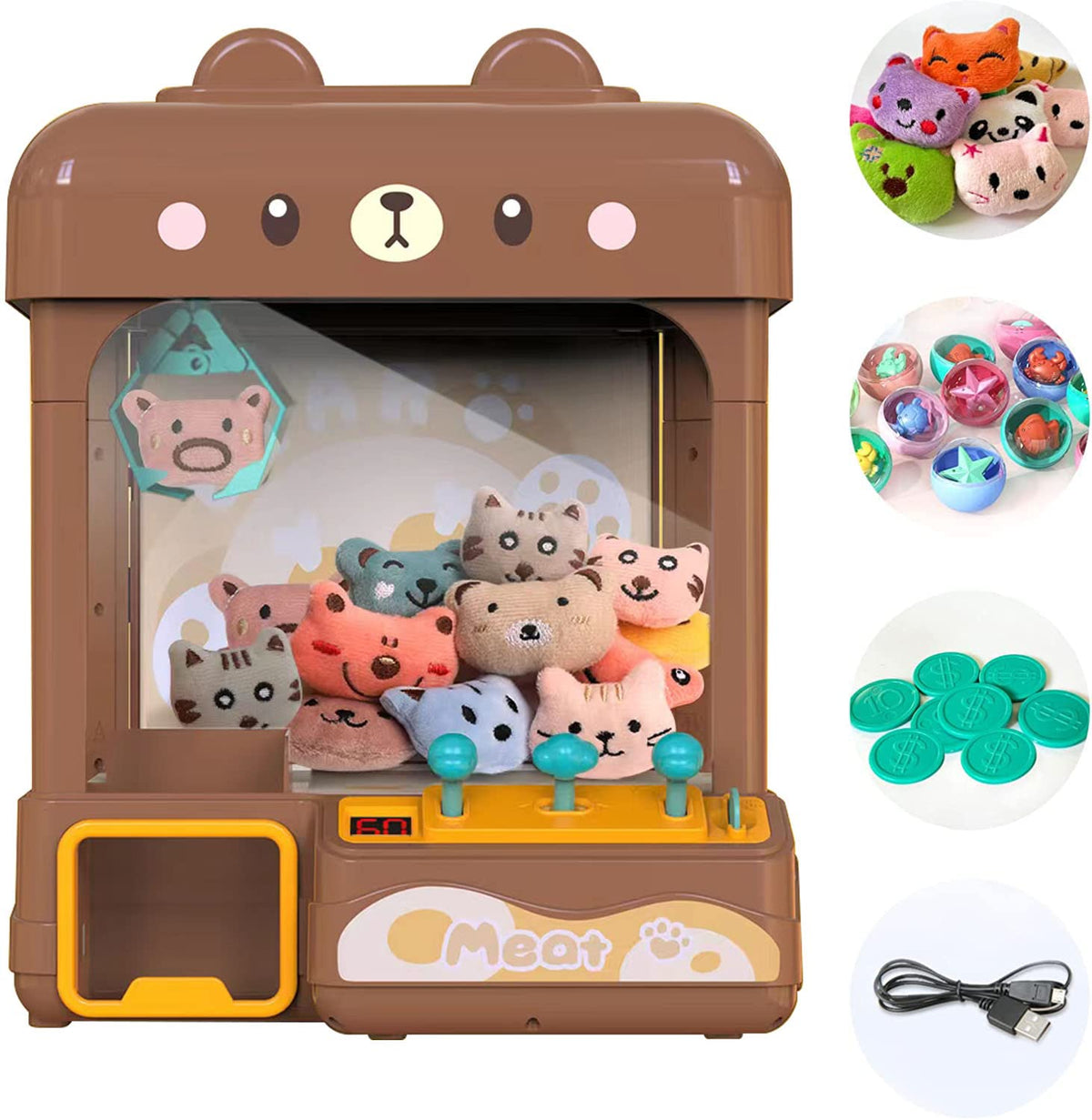 cxjoigxi large claw machine front view highlights compact tabletop arcade fun