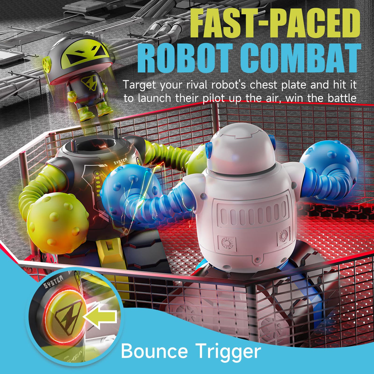 cxjoigxi remote control fighting robots side view for intense two-player battles