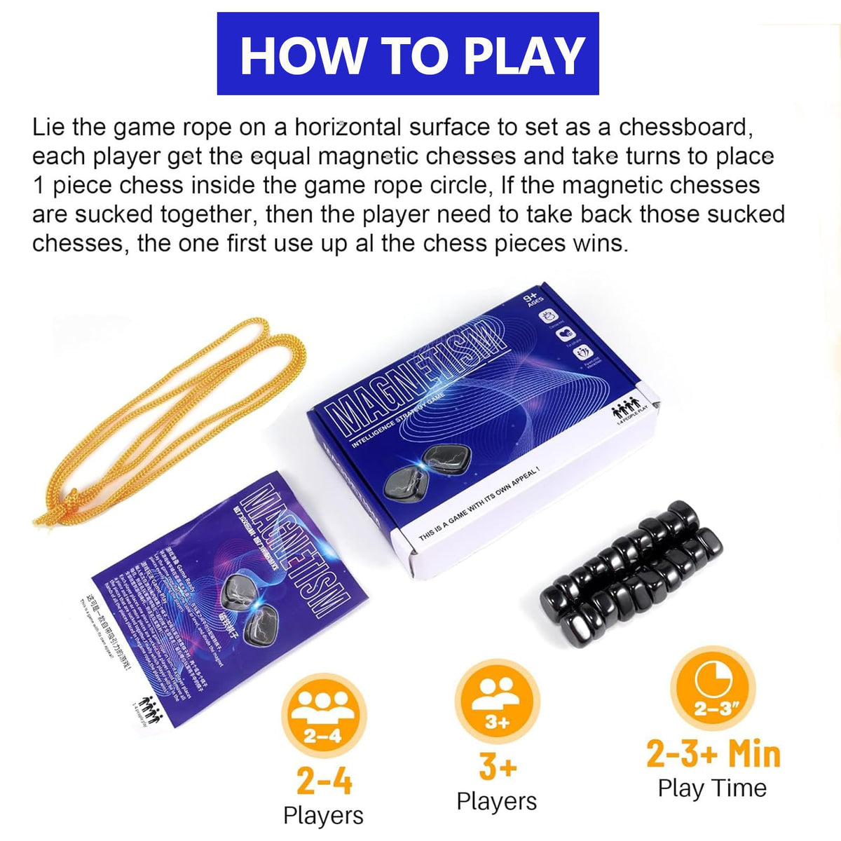 CXMGZ Magnetic chess with string for portable play