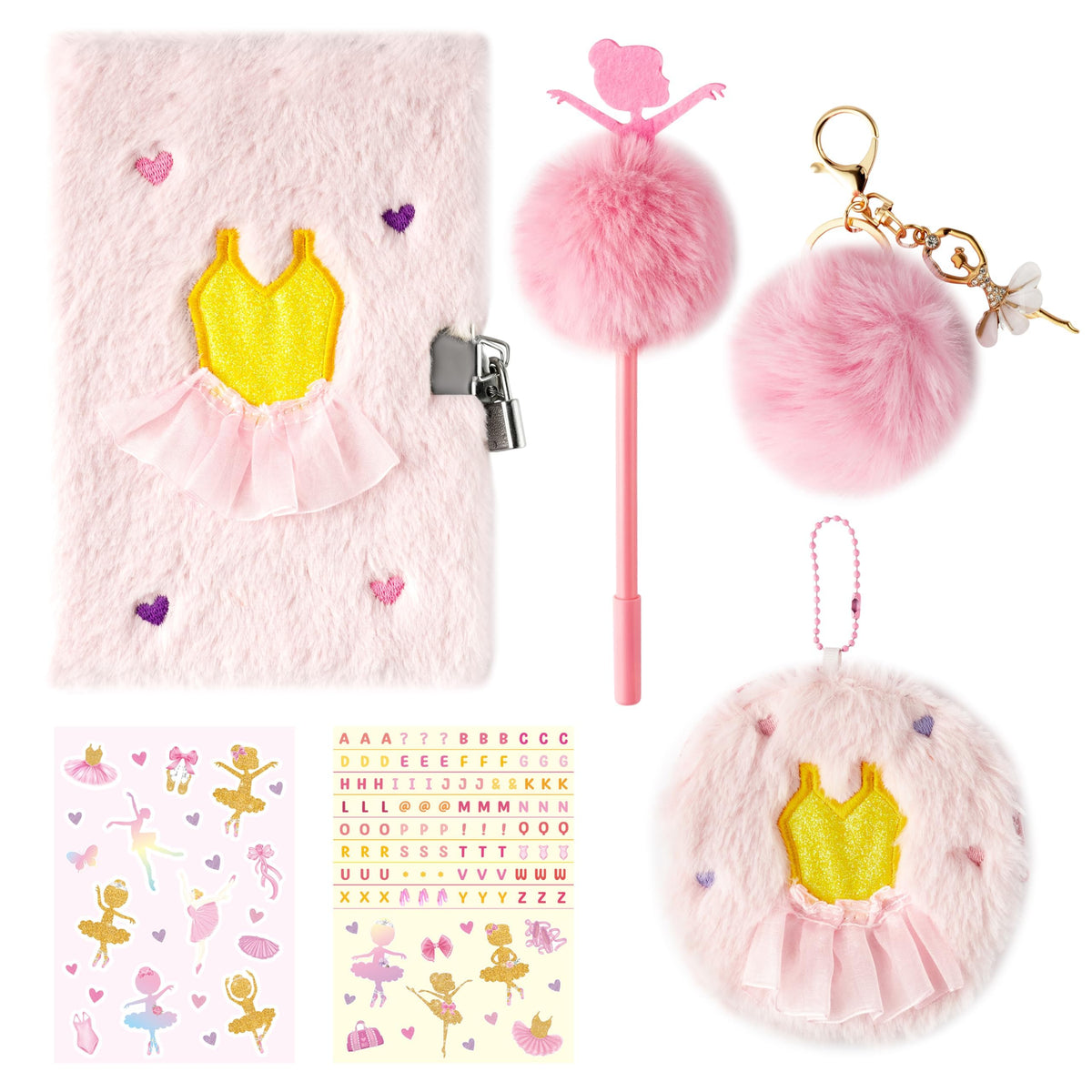 CY2SIDE Ballerina Gift Set diary cover with lock for private journaling.