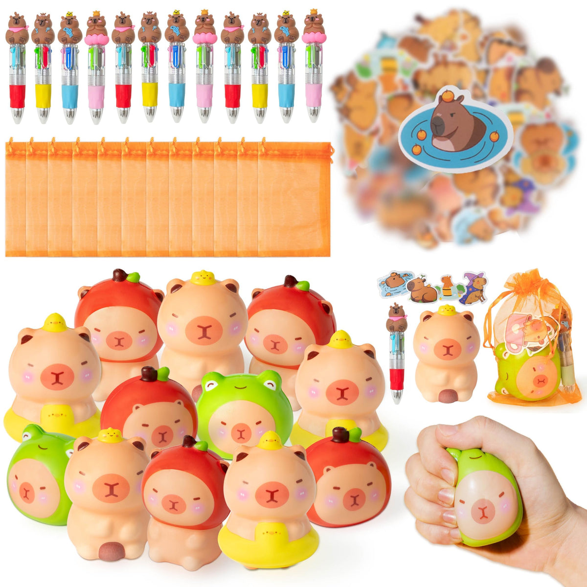 CY2SIDE capy squeeze toy close-up shows soft foam for sensory play