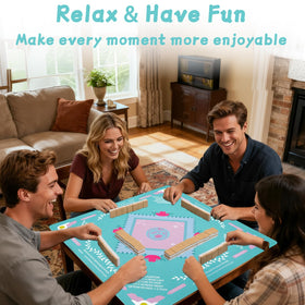 CYAOOI mahjong mat with anti-slip base keeps tiles steady during play.
