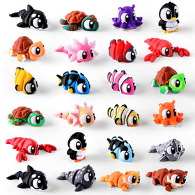 Cybermaker 24pcs 3D mini ocean animals eggs set for Easter gifting