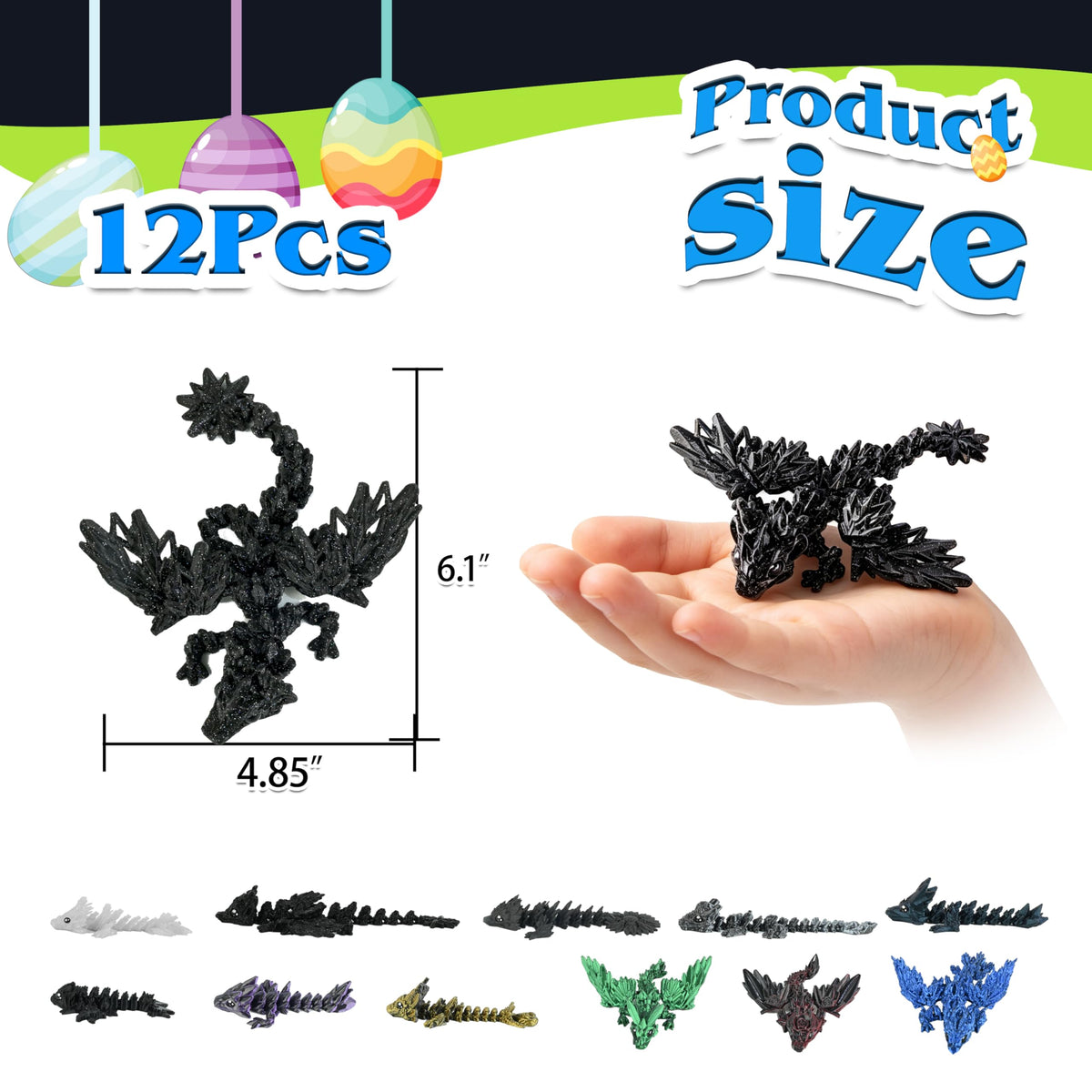 Cybermaker dark dragon set 02 vividly colored with flexible joints for posing.