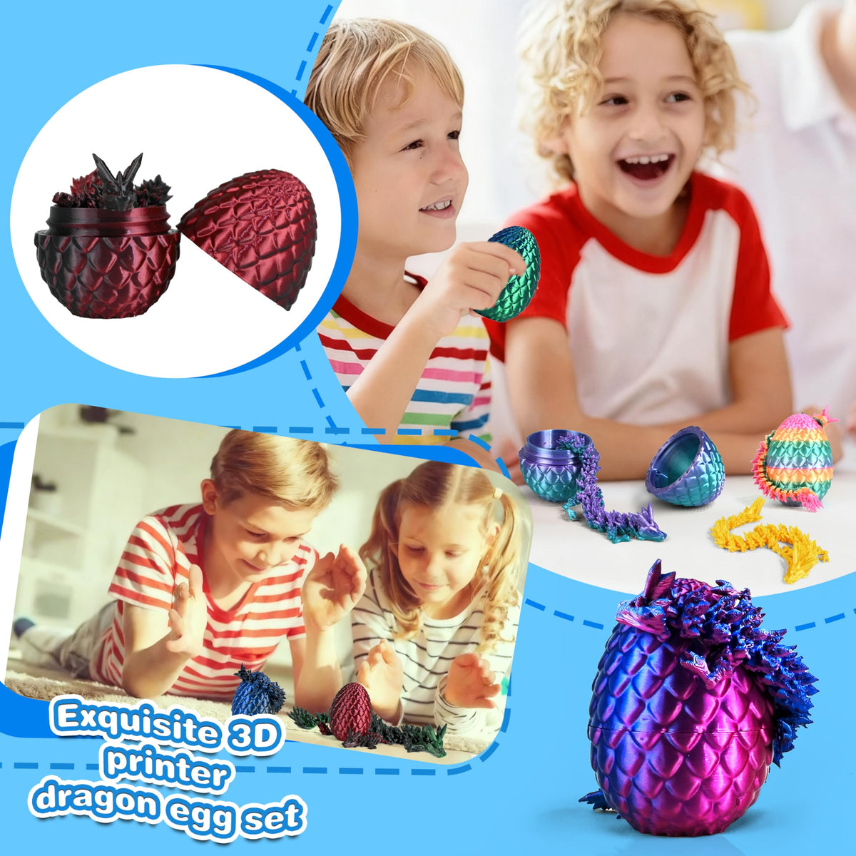 Cybermaker PLA-detailed dragon egg with lifelike scales and durable construction.