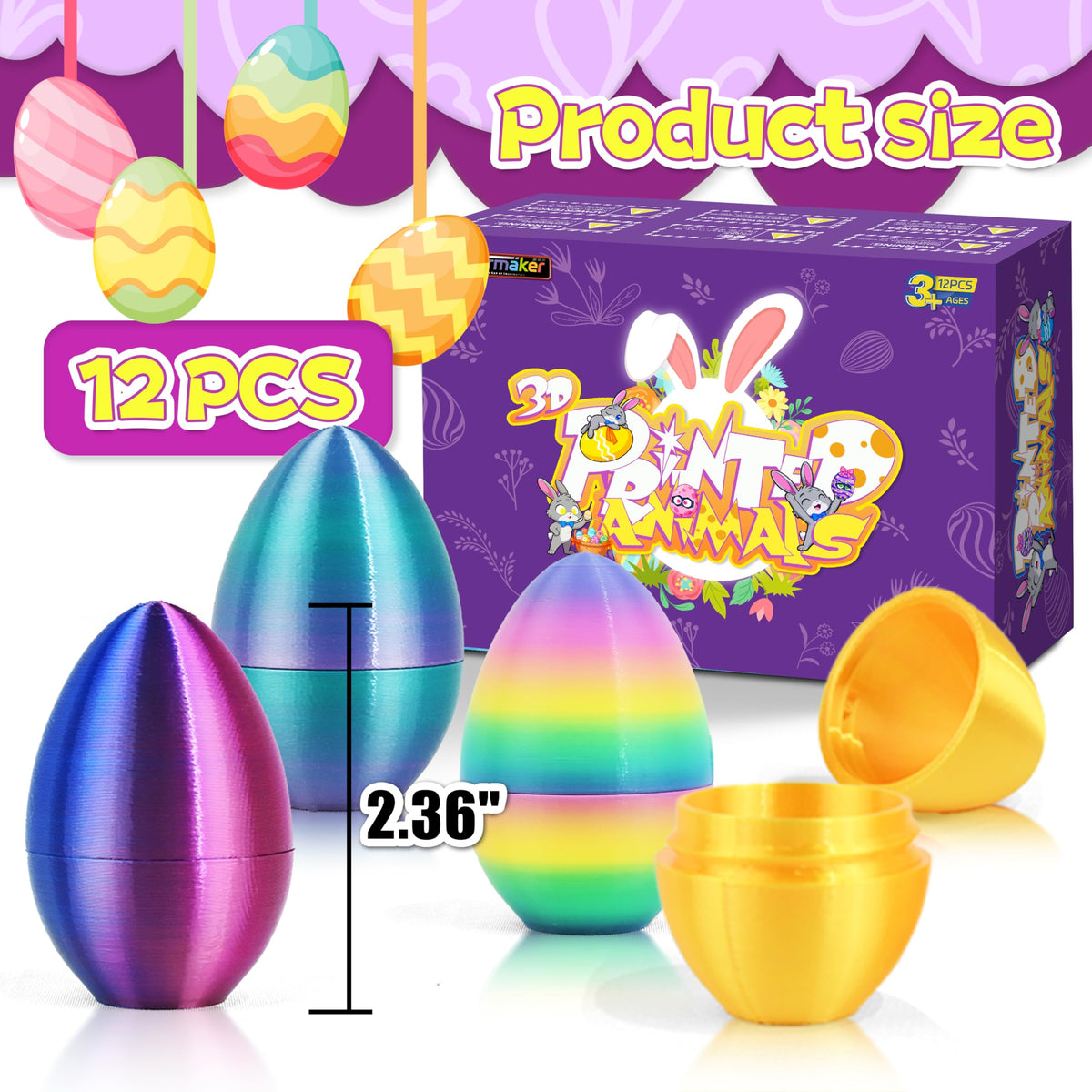 Cybermaker dragon Easter egg size 2-36 inch for easy hiding