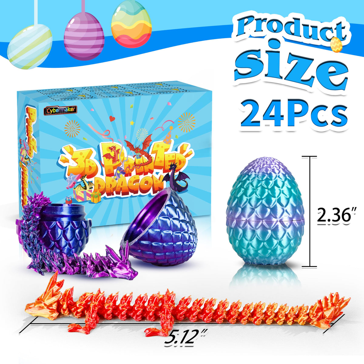 Cybermaker dragon egg articulates for tactile fidget play and focus.