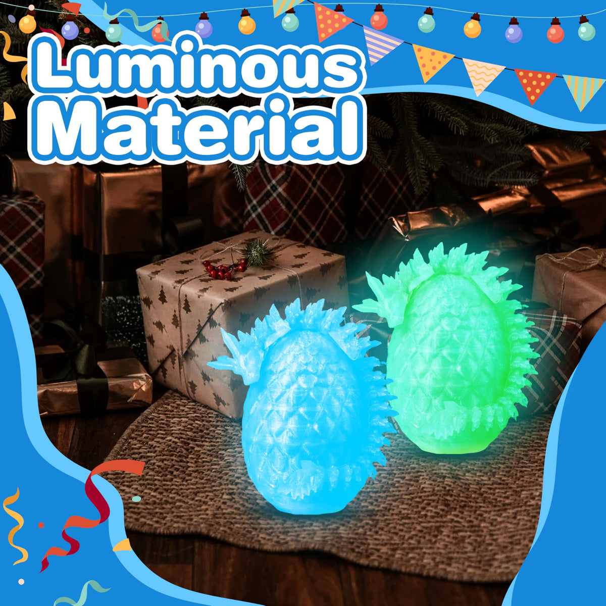 Cybermaker dragon egg features a vibrant multicolor finish for visual appeal.