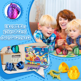 Cybermaker Dragon Egg open dragon reveals movable toy for imaginative storytelling.