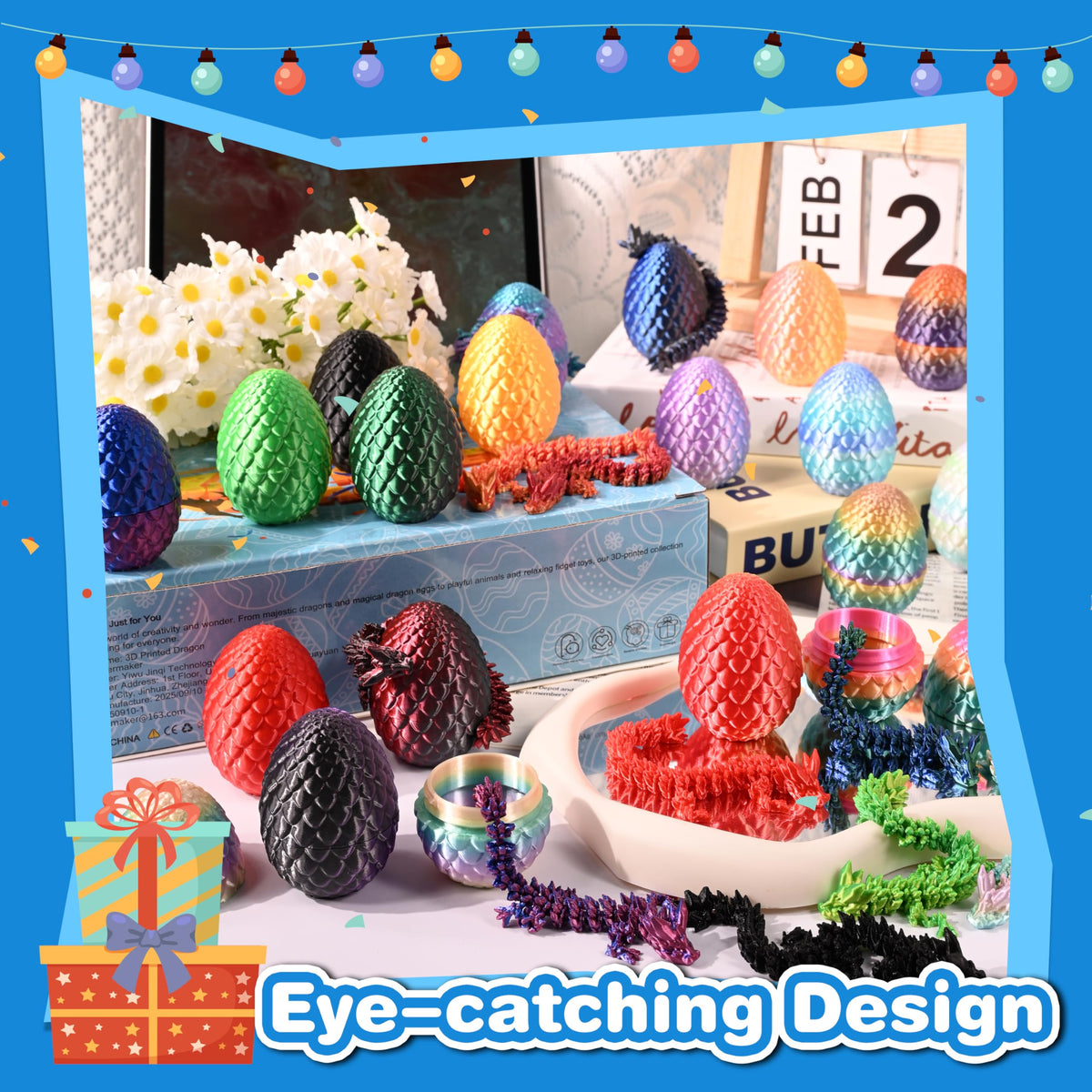 Cybermaker dragon egg serves as a playful party favor for kids.