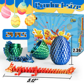 Cybermaker dragon eggs with dragons inside, a playful fidget toy for focused breaks.