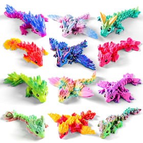 Cybermaker dragons 12-pack colorful poses for imaginative play and display.