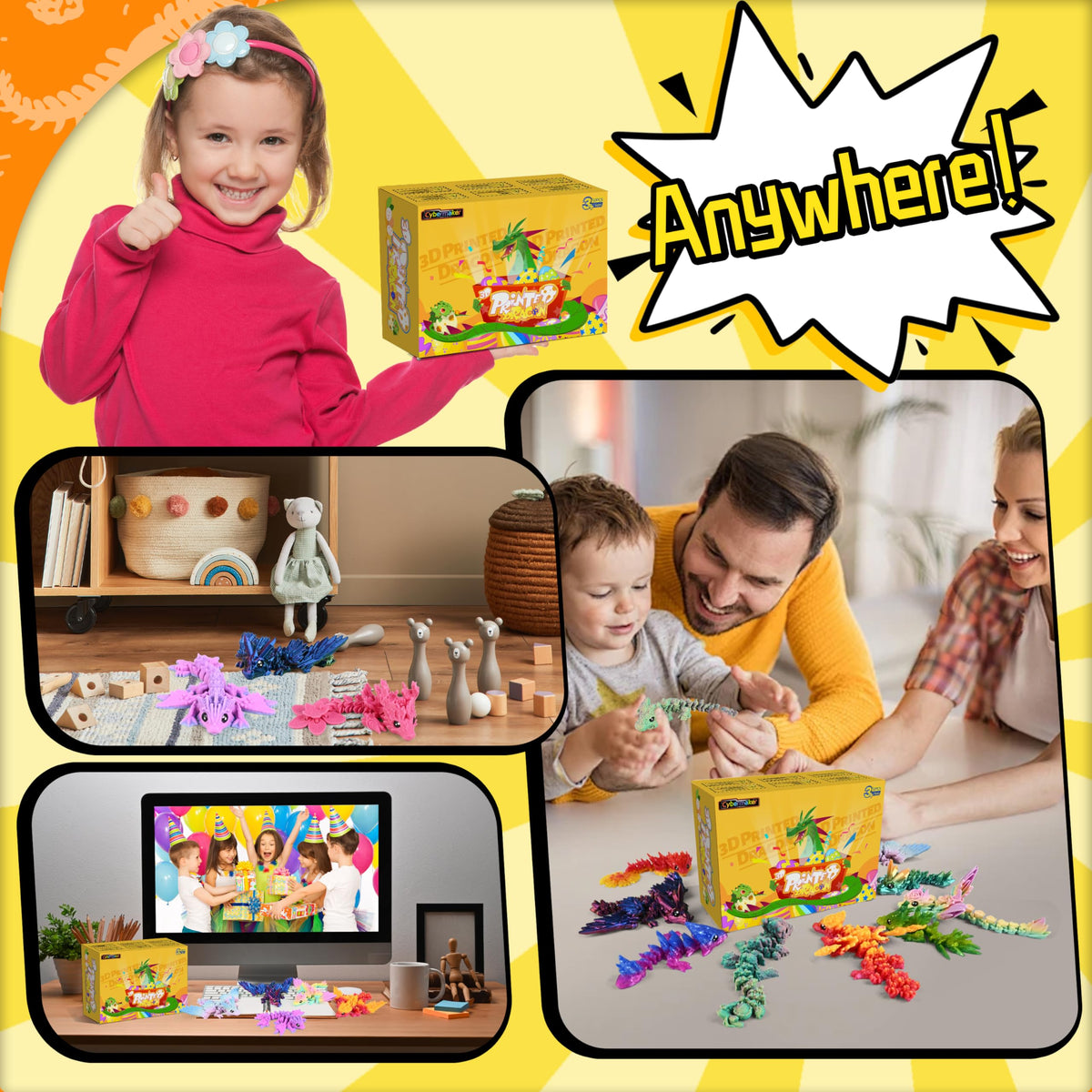 Cybermaker dragons gift-pack for kids and adults suitable for parties and rewards.