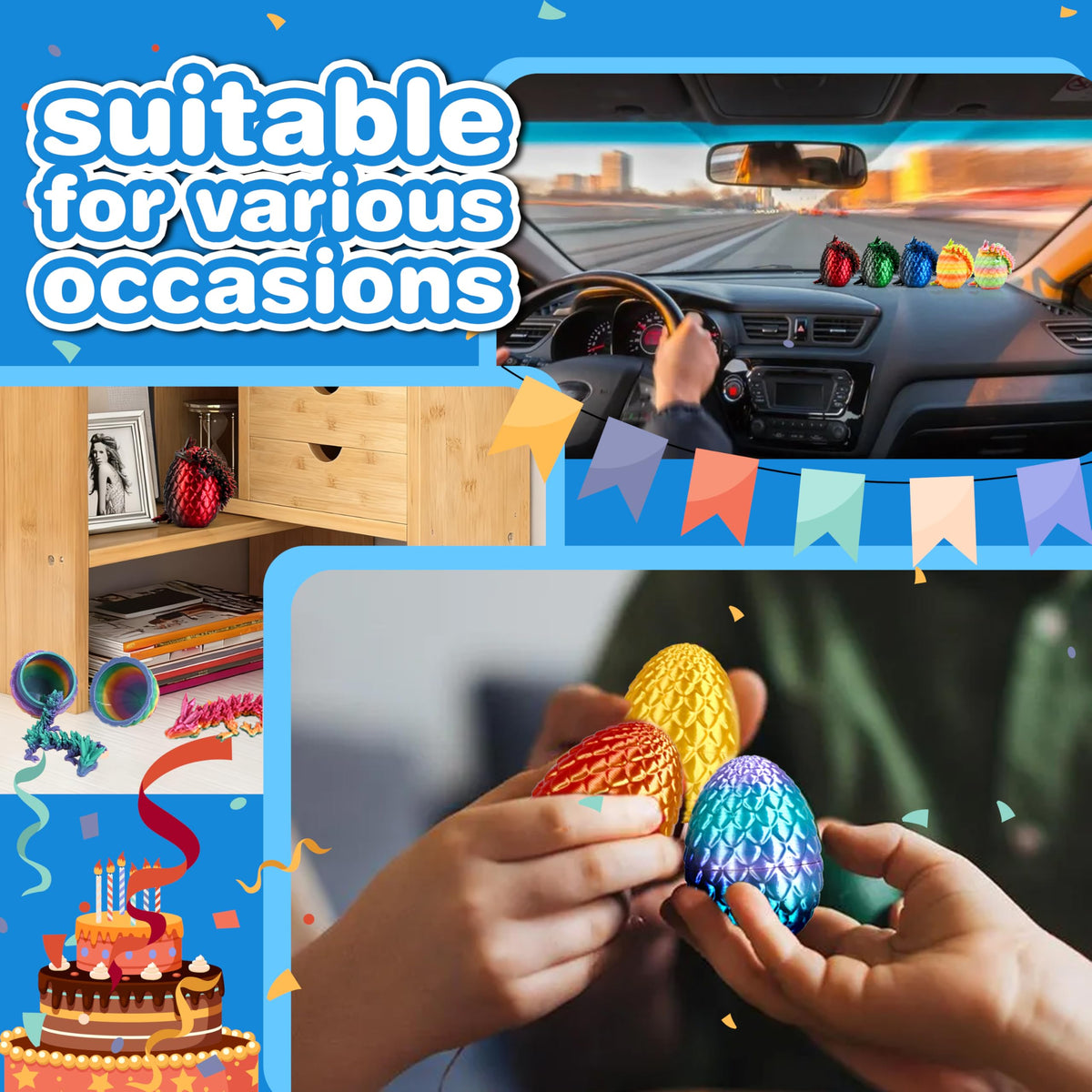 Cybermaker 16-piece dragon egg set doubles as classroom prizes.