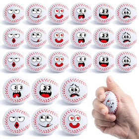 Cyclescrux mini baseball stress ball Face 01, desk fidgeting and focus.